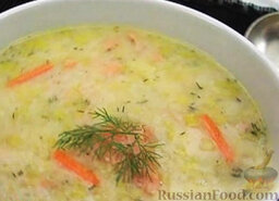 Суп с картофелем, пореем и лососем: Приятного аппетита!