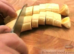 Десерт-суфле с бананами: Как приготовить десерт-суфле с бананами:    Бананы очистить и нарезать.