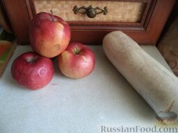 Яблочные слойки: Продукты для приготовления слоек яблочных перед вами.