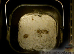 Хлеб на сметане, с луком (в хлебопечке): Поставить чашу в хлебопечку, включить режим 
