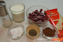 Малиновый десерт со сливочным кремом: Подготовить ингредиенты.
