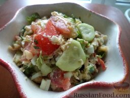 Салат из печени трески с овощами: Приятного аппетита!