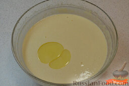 Блины на воде: Сковороду смазать при необходимости растительным маслом.