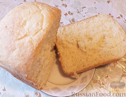 Хлеб со сметаной и сгущенным молоком: Хлеб готов. Приятного аппетита!