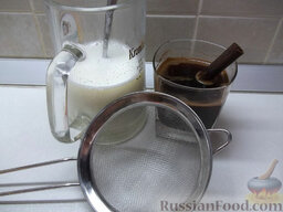 Десерт для взрослых – кофейно-коньячное желе: Соедините в одной емкости молоко, кофе, коньяк и желатин. Если у вас кофе заварной, используйте фильтрацию.