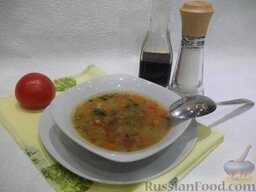 Суп с чечевицей и помидорами: Суп из чечевицы с помидорами готов. Всем приятного аппетита!