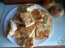 Яблочный бисквитный пирог: Бисквитный яблочный пирог готов!  Приятного чаепития!