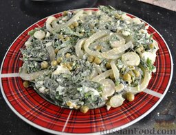 Зеленый салат с кальмарами: Приятного аппетита!