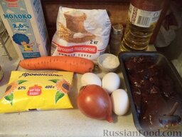 Печеночный торт с морковью и луком: Продукты для рецепта перед вами.