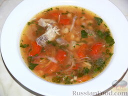 Греческий суп фасолада: Добавить зелень.  Приятного аппетита!