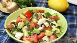 Салат из свежих овощей с брынзой и авокадо: Приятного аппетита! Радуйте себя и своих близких!