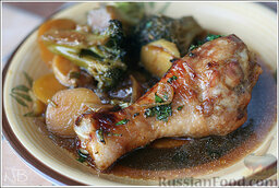 Куриные ножки, запеченные с картофелем и брокколи: Приятного аппетита!