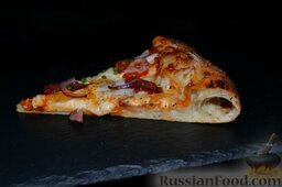 Пицца с охотничьими колбасками: Приятного аппетита!