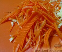 Картофель, жаренный по-новому: С морковью проделайте то же, что и с картофелем.