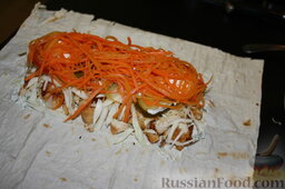 Шаурма по-домашнему: Пятый - корейская морковка.