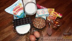 Киевский торт: Ингредиенты для коржа и крема.