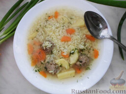 Сытный супчик с рисом и фрикадельками: Суп готов!