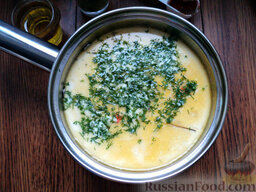 Картофельный суп-пюре: В самом конце забросьте накрошенный укроп.