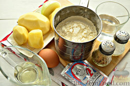 Беляши с картофелем, в духовке: Продукты для приготовления беляшей с картошкой в духовке.