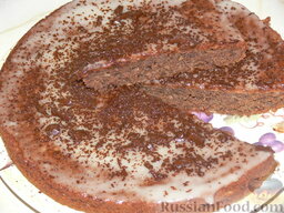 Шоколадный пирог с какао, яблоками и ванильным кремом: Пирог готов. Приятного чаепития.