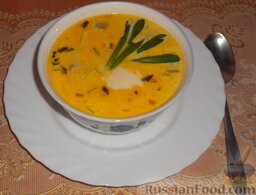 Овощной суп с грибами и черемшой: Овощной суп с грибами и черемшой можно подавать. Приятного аппетита!