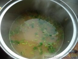 Суп овощной с брюссельской капустой: Теперь  горошек.