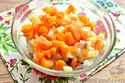 Салат "Махачкала": Аналогичным образом поступаем и с вареной морковью.