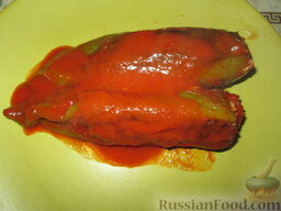Фаршированный перец в томатном соусе: Фаршированный перец в томатном соусе готов. Приятного аппетита!