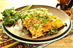 Мандирмак (овощи с яйцом на сковороде): Сытное блюдо готово!  Приятного аппетита!
