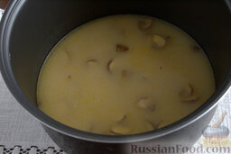 Сырный суп с мятой (в мультиварке): Ждем еще 10 минут.  Сырный суп в мультиварке готов.