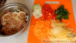 Куриный рулет с овощами (в духовке): Все ингредиенты для куриного рулета подготовлены.