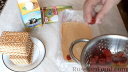 Желейный торт с ягодами (без выпечки): Выложить малину сверху первого застывшего слоя желе.