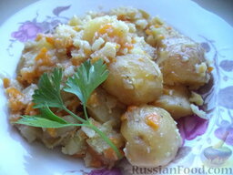 Овощное рагу из кабачков, картошки, цветной капусты: Приятного аппетита!