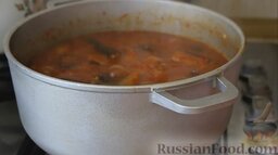 Баклажаны в томате с острым перцем (на зиму): После закипания варить 25 минут.