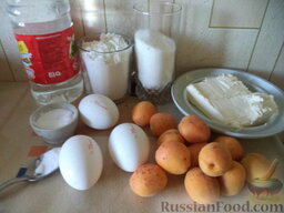 Шарлотка с абрикосами (в мультиварке): Продукты для шарлотки с абрикосами самые простые.