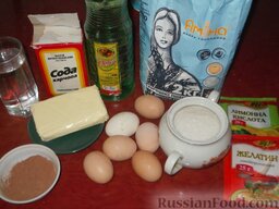 Торт «Птичье молоко»: Подготавливаем продукты.    Масло оставляем при комнатной температуре для размягчения.