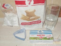 Хворост: Продукты для диетического хвороста из муки и воды.