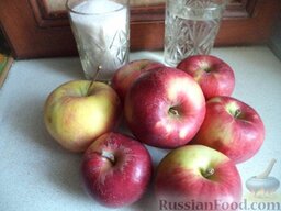 Варенье из яблок: Продукты для варенья из яблок перед вами.