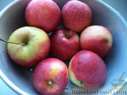 Варенье из яблок: Как приготовить варенье из яблок:    Яблоки моют.