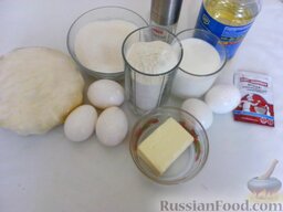 Пирожки с капустой: Ингредиенты для приготовления пирожков с капустой.