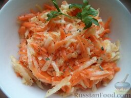 Салат из моркови с редькой