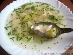 Суп картофельный с галушками