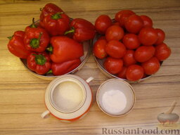 Лечо из перца: Перед тем, как приготовить лечо из помидор и перца, нужно подготовить все ингредиенты.