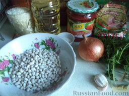 Котлеты из фасоли: Продукты для котлет из фасоли перед вами.