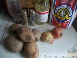 Картофельные ленивые вареники: Продукты для рецепта перед вами.