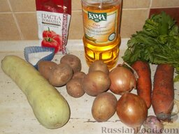 Рагу из овощей и картофеля: Подготовить продукты.
