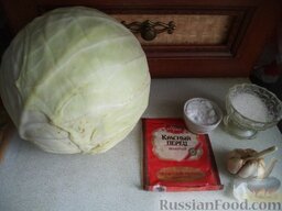 Кимчи из белокочанной капусты: Продукты для кимчи из капусты перед вами.