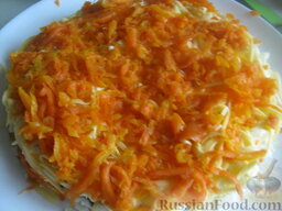 Салат "Мимоза"I: -отварная морковь + майонез (2-3 ст. ложки);