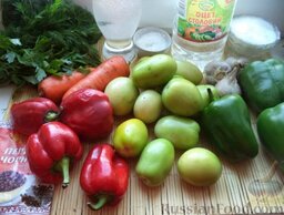 «Цветочки» из зеленых помидоров: Продукты для 