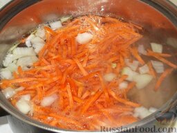 Свекольник горячий: В кипящую воду положить  1 морковь, лук, картофель.